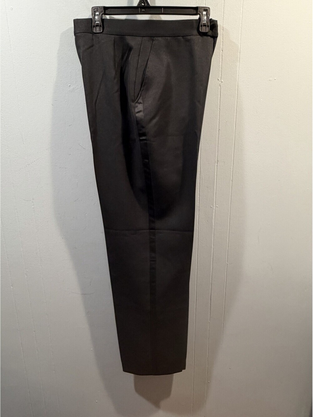 Womens Unbranded Uniform Pant Size 14 Black & Black Side Striped Workwear